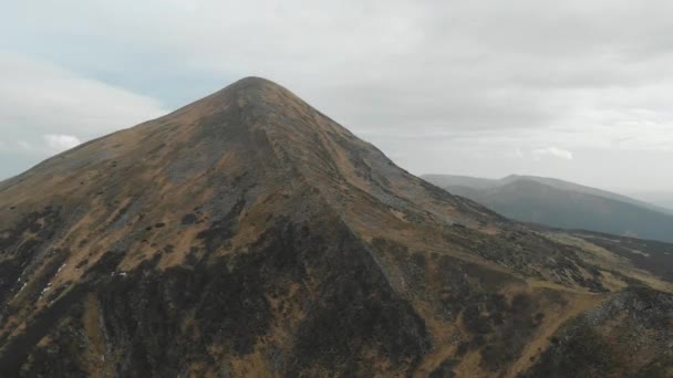 Vue Aérienne Surplombant Les Montagnes Forêt Nombreux Sapins — Video