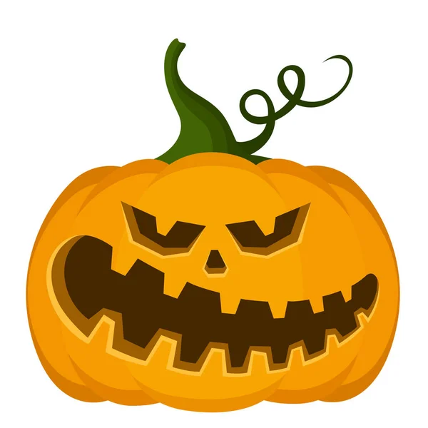 Wektorowa Dynia Halloween Styl Kreskówki Jesienny Jasny Symbol Wakacji Projektowania — Wektor stockowy