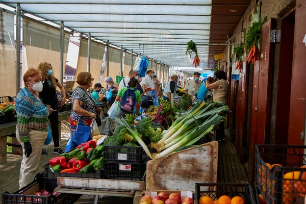 Santiago Compostela Spagna Maggio 2020 Coronavirus Cambia Mercati Comportamento Dei — Foto Stock