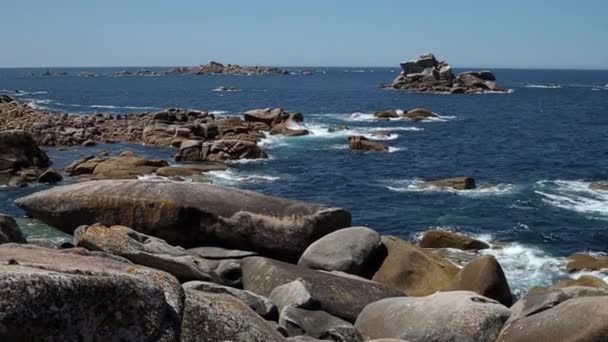 Estructura Geológica Cabo Falcoeiro Ribeira Costa Atlántica Española — Vídeo de stock