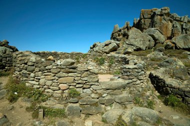Galiçya 'daki Castro de Baroa' nın taş yapımı.