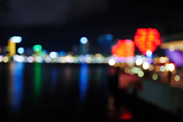 Bokeh Astratto Sfondo Sfocato Illuminato Sfondo Della Città — Foto Stock