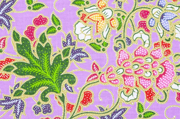 Zbliżenie Tekstury Pięknej Sztuki Thai Batik Wzór — Zdjęcie stockowe