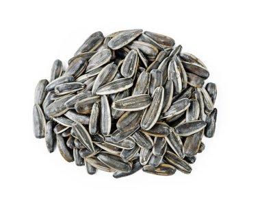 ayçiçeği tohumu üzerine beyaz izole