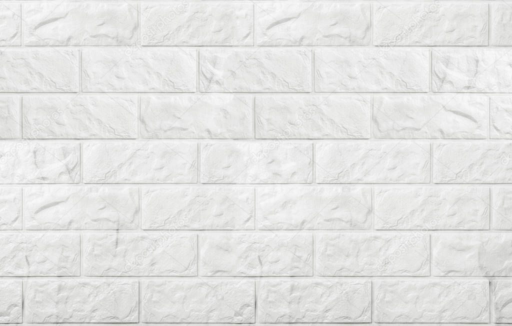Modern white brick wall texture.