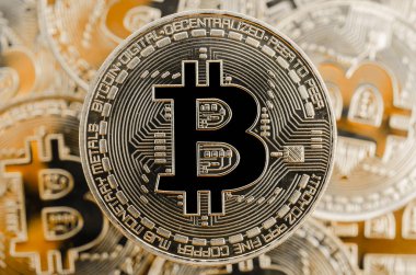 Bitcoin altın sikke. Cryptocurrency kavramı.