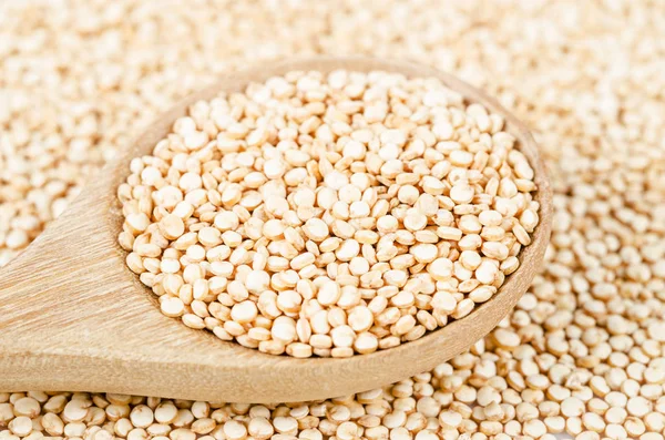 Sementes de quinoa em colher . — Fotografia de Stock