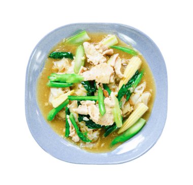Tay noodle pork içinde et suyu ile.