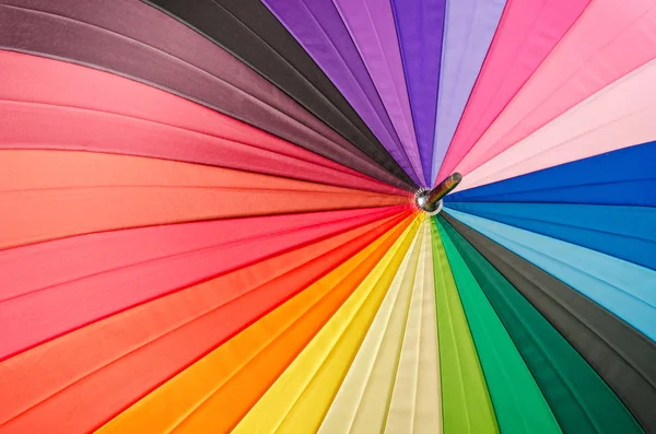 Espectro arco iris textura multicolor de un paraguas . —  Fotos de Stock