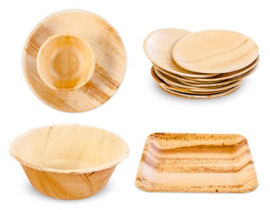 Kurutulmuş betel fındık yaprağı palmiyesinden yapılmış, beyaz arka planda izole edilmiş doğal bir madde. Yeşil ürün çevre dostu konsept.