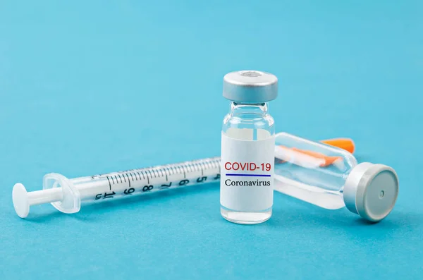 Vaccine Syringe Injection Prevention Immunization Treatment Coronavirus Infection Medicine Infectious — Stock Photo, Image