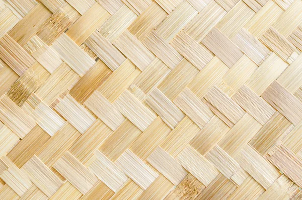 Patrón Tejido Bambú Amarillo Como Fondo — Foto de Stock