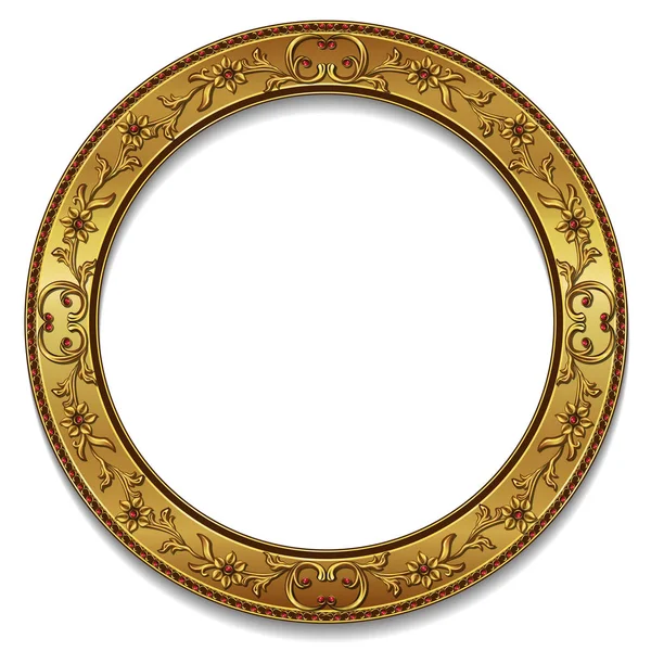 yuvarlak kare altın renk ile gölge beyaz arka plan üzerinde