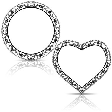 çerçeve için resim ya da fotoğraf gölge beyaz arka plan üzerinde oyulmuş siluet