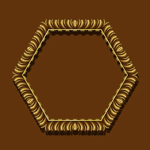 Cadre Couleur Avec Émeraudes Sur Fond Marron — Image vectorielle