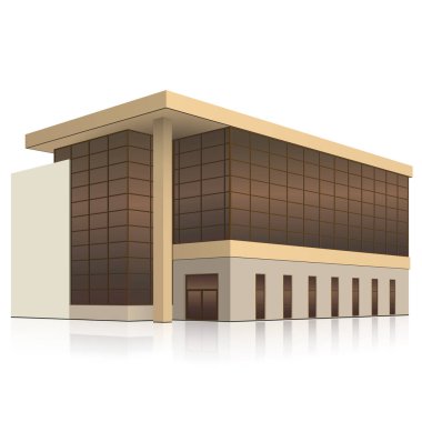 giriş ve bir yansıma ile ofis binası