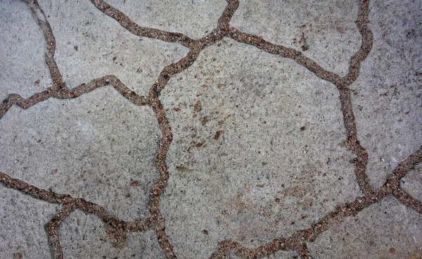 Graue Betonfliesen Mit Sandig Verstopften Leisten — Stockfoto