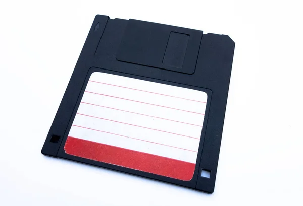 Floppy Disk Voor Een Computer Een Wit Isolaat — Stockfoto
