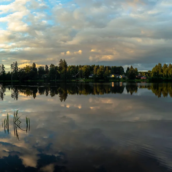 Sunset Clouds Lake Reflection Water — Stock Photo, Image