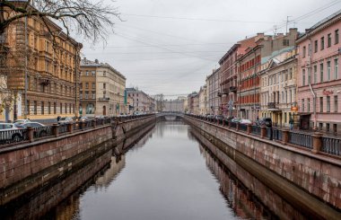 Griboyedov kanalı seti. 23.10.2016 Saint Petersburg Rusya