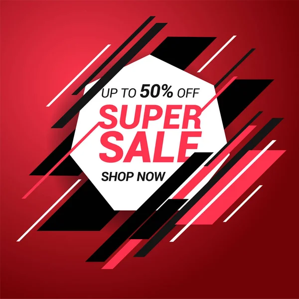 Satış banner şablon tasarımı. Süper Satılık özel indirim. Sezon Özel Fırsat afiş sonu. Vektör çizim.