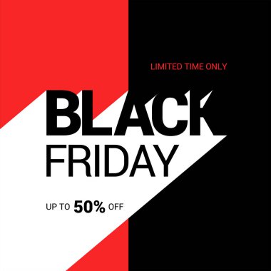 Kara Cuma. Satış afişi şablonu