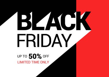 Kara Cuma. Satış afişi şablonu