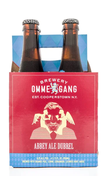 Winneconne Ağustos 2018 Ommegang Bira Dört Bir Paket Abbey Ale — Stok fotoğraf