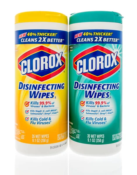 Winneconne August 2018 Two Container Clorox Disinfecting Wipes Fresh Citrus — Stock Photo, Image