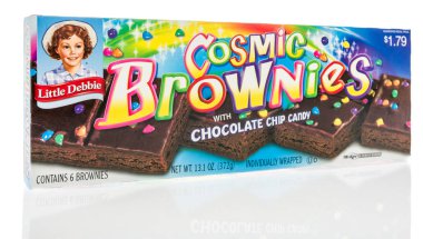Winneconne, Wi - 13 Ağustos 2018: bir kutu izole bir arka plan üzerinde küçük Debbie Cosmic kek