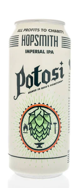 Winneconne Ağustos 2018 Potosi Hopsmith Mparatorluk Ipa Bira Izole Bir — Stok fotoğraf