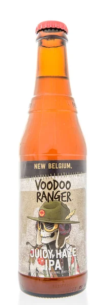 Winneconne Ağustos 2018 Yeni Belçika Voodoo Ranger Sulu Haze Ipa — Stok fotoğraf