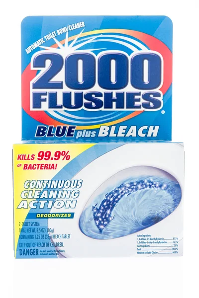 Winneconne Settembre 2018 Pacchetto 2000 Flushes Blue Bleach Toilet Bowl — Foto Stock
