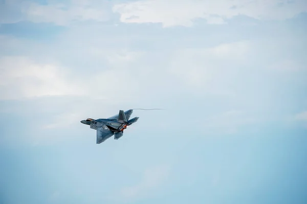 Oshkosh July 2018 Flying Afterburner Creating Contrails Airshow — Stock Photo, Image