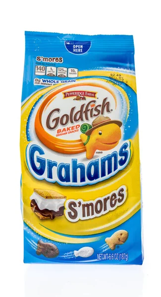 Winneconne September 2018 Eine Tüte Mit Goldfisch Gebackenen Graham Snacks — Stockfoto