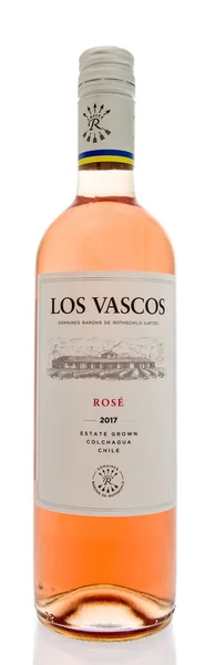 Winneconne October 2018 Bottle Los Vascos Rose Chile Wine Isolated — Stock Photo, Image