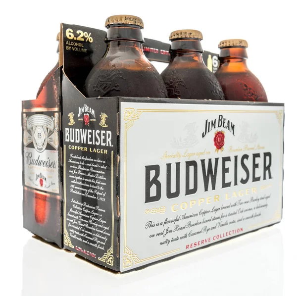 Winneconne Oktober 2018 Een Six Pack Van Budweiser Reserveren Koperen — Stockfoto