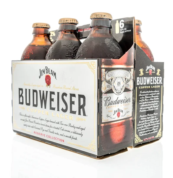 Winneconne Oktober 2018 Een Six Pack Van Budweiser Reserveren Koperen — Stockfoto