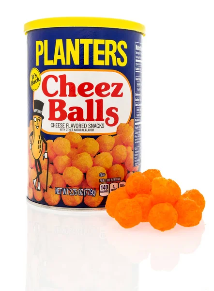 Winneconne Oktober 2018 Ett Paket Med Planters Cheez Balls Isolerad — Stockfoto