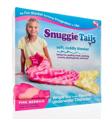Winneconne, Wi - 4 Kasım 2018: Snuggie kuyrukları eğlenceli bir paket paket izole bir arka plan üzerinde.