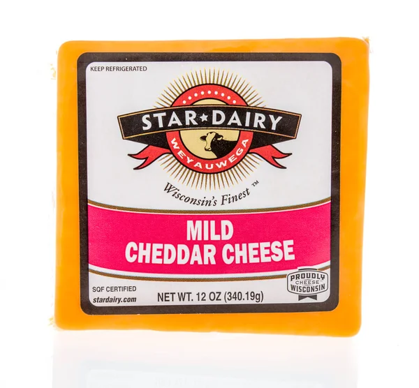 Winneconne November 2018 Eine Packung Milder Cheddar Käse Aus Weyauwga — Stockfoto