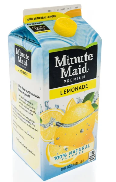 Winneconne 2018 November Minute Maid Limonádé Egy Elszigetelt Háttér Karton — Stock Fotó