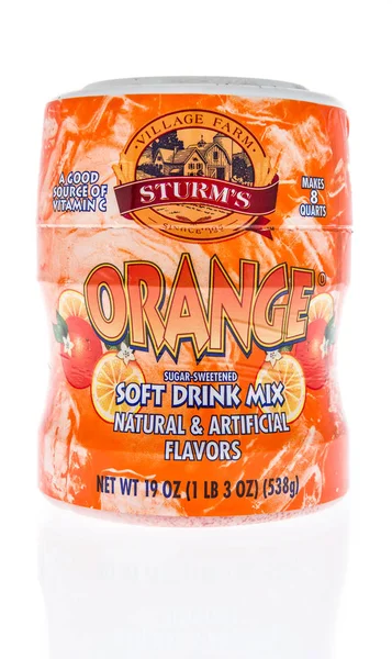 Winneconne November 2018 Container Village Farm Sturm Orange Drink Mix — Stock Photo, Image