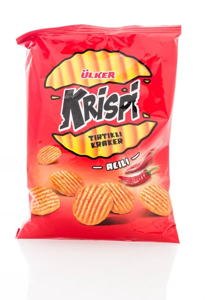 Winneconne Dezember 2018 Eine Packung Ulker Krispi Scharfe Aroma Chips — Stockfoto