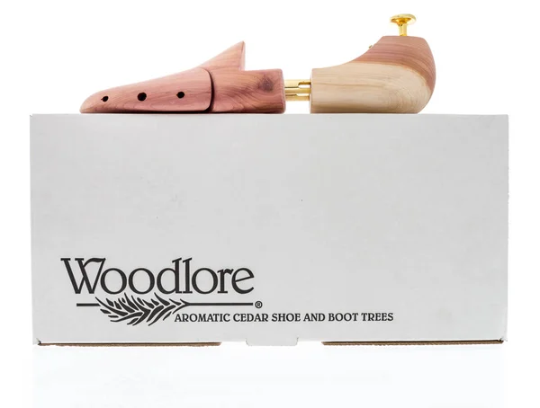 Winneconne December 2018 Shoe Tree Made Cedar Woodlore Company Isolated — Stock Photo, Image