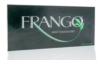 Winneconne, Wi - 30 Aralık 2018: bir paket Frango Nane çikolata izole bir arka plan üzerinde.