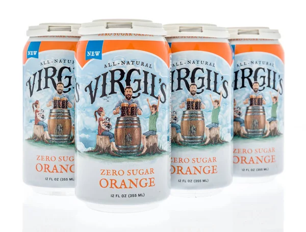 Winneconne Januari 2019 Een Six Pack Van Virgils Oranje Soda — Stockfoto