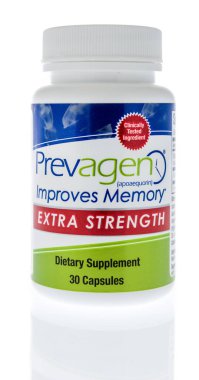 Winneconne, Wi - 14 Şubat 2019: bellek nütrisyon izole bir arka plan üzerine bir şişe Preagen geliştirir