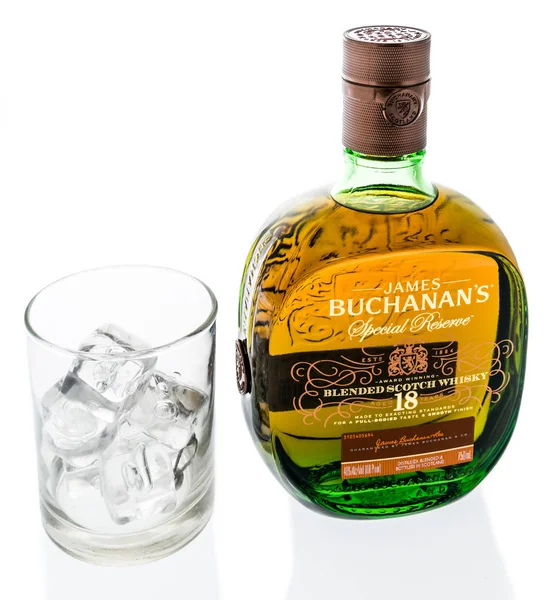 Winneconne Şubat 2019 James Buchananlar Özel Rezerv Bir Şişe Scotch — Stok fotoğraf