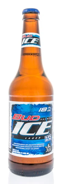 Winneconne Februari 2019 Een Flesje Bud Ice Bier Een Geïsoleerde — Stockfoto
